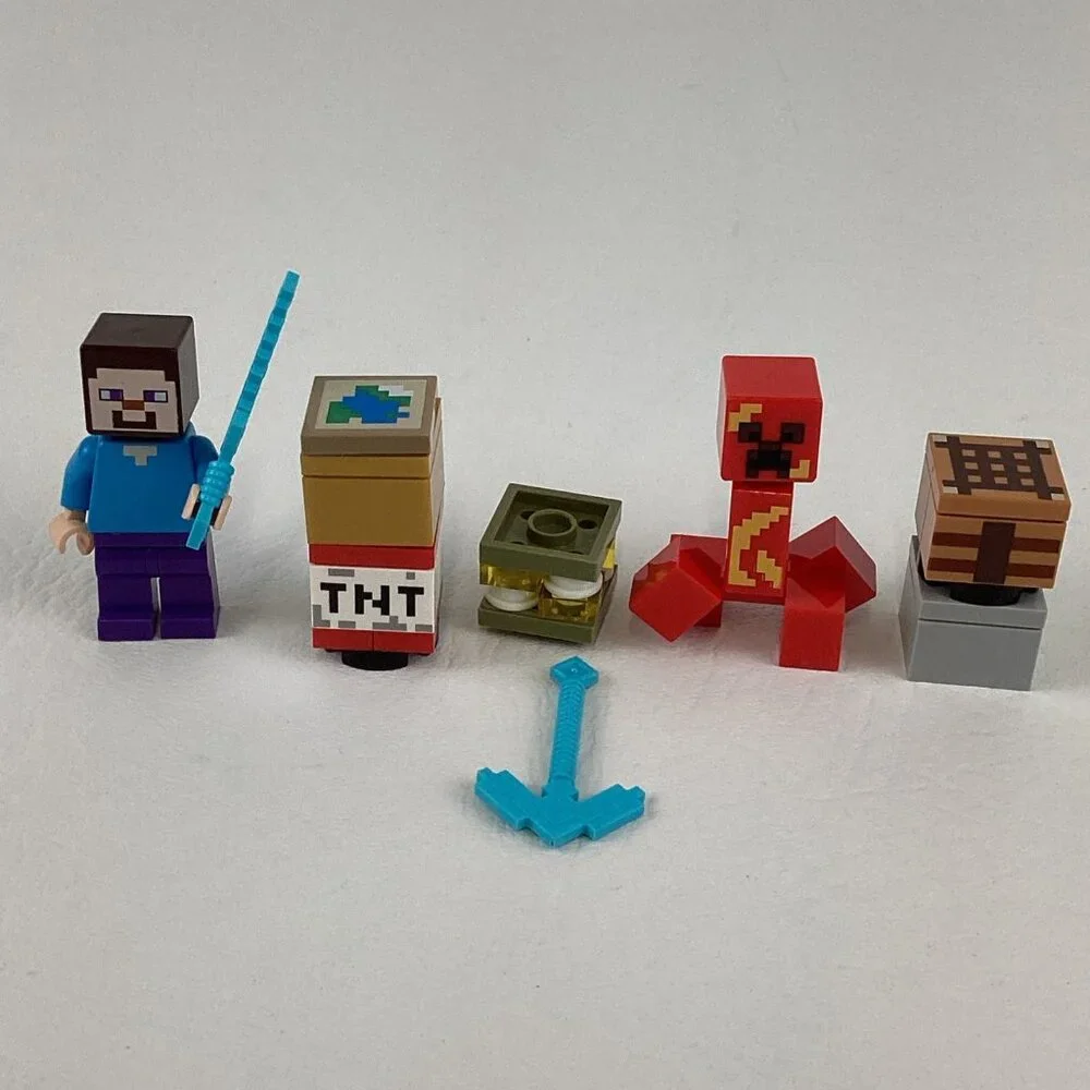 Lego Minecraft Exploding Creeper Steve Video Game Figures Set Toy Lot Parts
